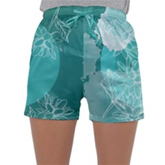 Flower Floral Design Background Sleepwear Shorts by Ravend