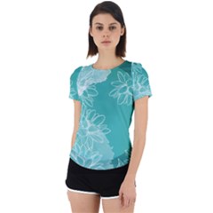 Flower Floral Design Background Back Cut Out Sport Tee by Ravend