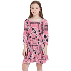 Connection Get Connected Technology Kids  Quarter Sleeve Skater Dress by Ravend