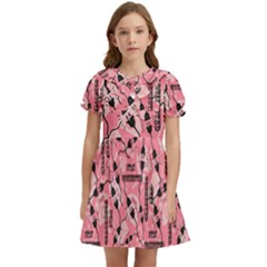 Connection Get Connected Technology Kids  Bow Tie Puff Sleeve Dress by Ravend