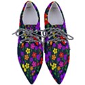 Background Flower Floral Bloom Pointed Oxford Shoes View1