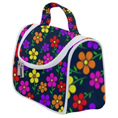 Background Flower Floral Bloom Satchel Handbag by Ravend