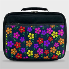 Background Flower Floral Bloom Lunch Bag by Ravend