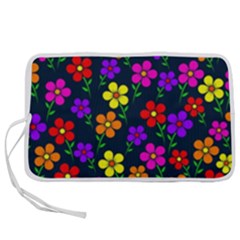 Background Flower Floral Bloom Pen Storage Case (m) by Ravend