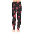 Red Autumn Leaves Autumn Forest Kids  Leggings View2