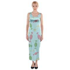 Toffees Candy Sweet Dessert Fitted Maxi Dress by Ravend