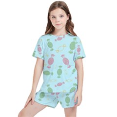 Toffees Candy Sweet Dessert Kids  Tee And Sports Shorts Set by Ravend