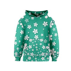 Pattern Background Daisy Flower Floral Kids  Pullover Hoodie by Ravend