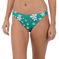 Pattern Background Daisy Flower Floral Band Bikini Bottom by Ravend