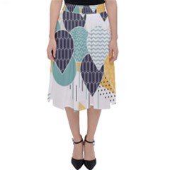 Abstract Balloon Pattern Decoration Classic Midi Skirt by Ravend