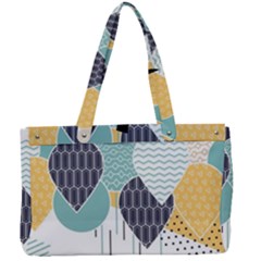 Abstract Balloon Pattern Decoration Canvas Work Bag by Ravend