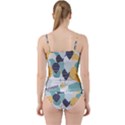 Abstract Balloon Pattern Decoration Cut Out Top Tankini Set View2