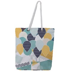 Abstract Balloon Pattern Decoration Full Print Rope Handle Tote (large) by Ravend