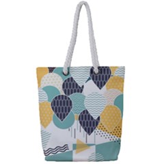 Abstract Balloon Pattern Decoration Full Print Rope Handle Tote (small) by Ravend