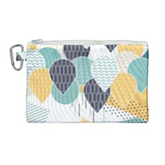 Abstract Balloon Pattern Decoration Canvas Cosmetic Bag (large) by Ravend