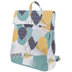 Abstract Balloon Pattern Decoration Flap Top Backpack by Ravend