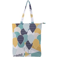 Abstract Balloon Pattern Decoration Double Zip Up Tote Bag by Ravend