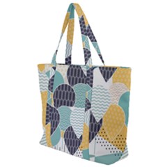 Abstract Balloon Pattern Decoration Zip Up Canvas Bag by Ravend