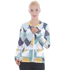 Abstract Balloon Pattern Decoration Casual Zip Up Jacket by Ravend