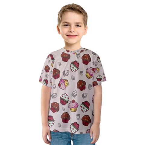 Cake Cupcake Sweet Dessert Food Kids  Sport Mesh Tee by Ravend