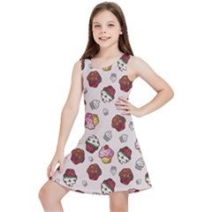 Cake Cupcake Sweet Dessert Food Kids  Lightweight Sleeveless Dress by Ravend