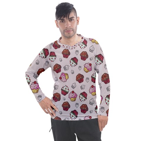 Cake Cupcake Sweet Dessert Food Men s Pique Long Sleeve Tee by Ravend