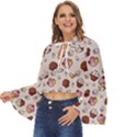 Cake Cupcake Sweet Dessert Food Boho Long Bell Sleeve Top View2