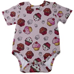 Cake Cupcake Sweet Dessert Food Baby Short Sleeve Onesie Bodysuit by Ravend