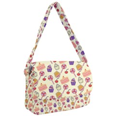 Cupcake Pattern Lollipop Courier Bag by Ravend