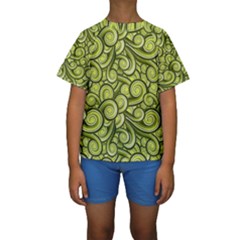 Flower Design Paradigm Start Kids  Short Sleeve Swimwear by Ravend