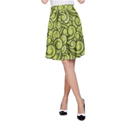 Flower Design Paradigm Start A-line Skirt by Ravend