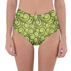 Flower Design Paradigm Start Reversible High-waist Bikini Bottoms by Ravend