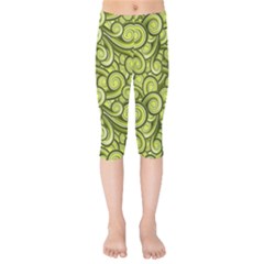 Flower Design Paradigm Start Kids  Capri Leggings  by Ravend