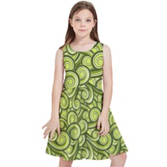 Flower Design Paradigm Start Kids  Skater Dress by Ravend