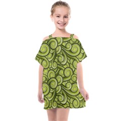 Flower Design Paradigm Start Kids  One Piece Chiffon Dress by Ravend