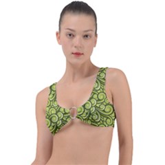 Flower Design Paradigm Start Ring Detail Bikini Top by Ravend