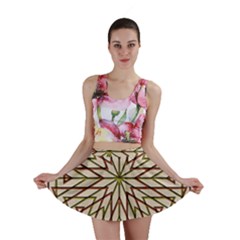 Kaleidoscope Line Triangle Pattern Mini Skirt by Ravend