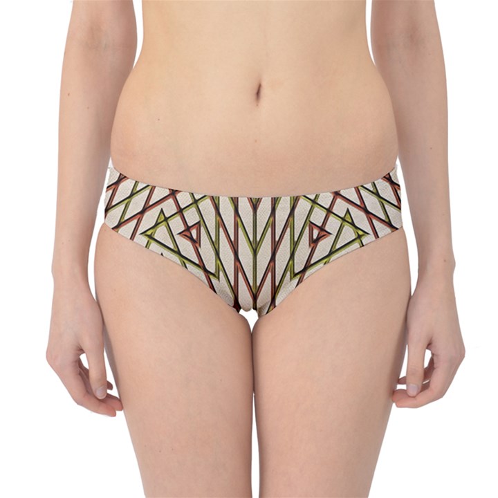 Kaleidoscope Line Triangle Pattern Hipster Bikini Bottoms