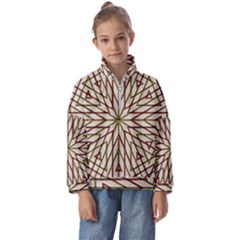 Kaleidoscope Line Triangle Pattern Kids  Half Zip Hoodie by Ravend