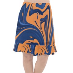 Abstract Background Texture Pattern Fishtail Chiffon Skirt by Ravend