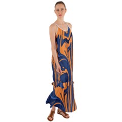 Abstract Background Texture Pattern Cami Maxi Ruffle Chiffon Dress by Ravend