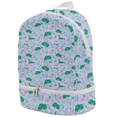 Illustration Flower Pattern Wallpaper Seamless Zip Bottom Backpack by Ravend