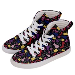 Fashion Pattern Accessories Design Women s Hi-top Skate Sneakers by Ravend