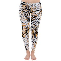 Tiger Pattern Background Classic Winter Leggings