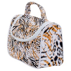 Tiger Pattern Background Satchel Handbag by danenraven