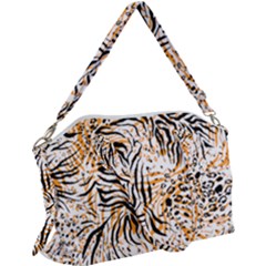 Tiger Pattern Background Canvas Crossbody Bag by danenraven