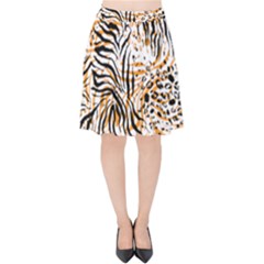 Tiger Pattern Background Velvet High Waist Skirt by danenraven