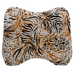 Tiger Pattern Background Velour Head Support Cushion by danenraven