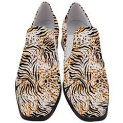 Tiger Pattern Background Women Slip On Heel Loafers by danenraven