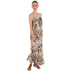 Tiger Pattern Background Cami Maxi Ruffle Chiffon Dress by danenraven